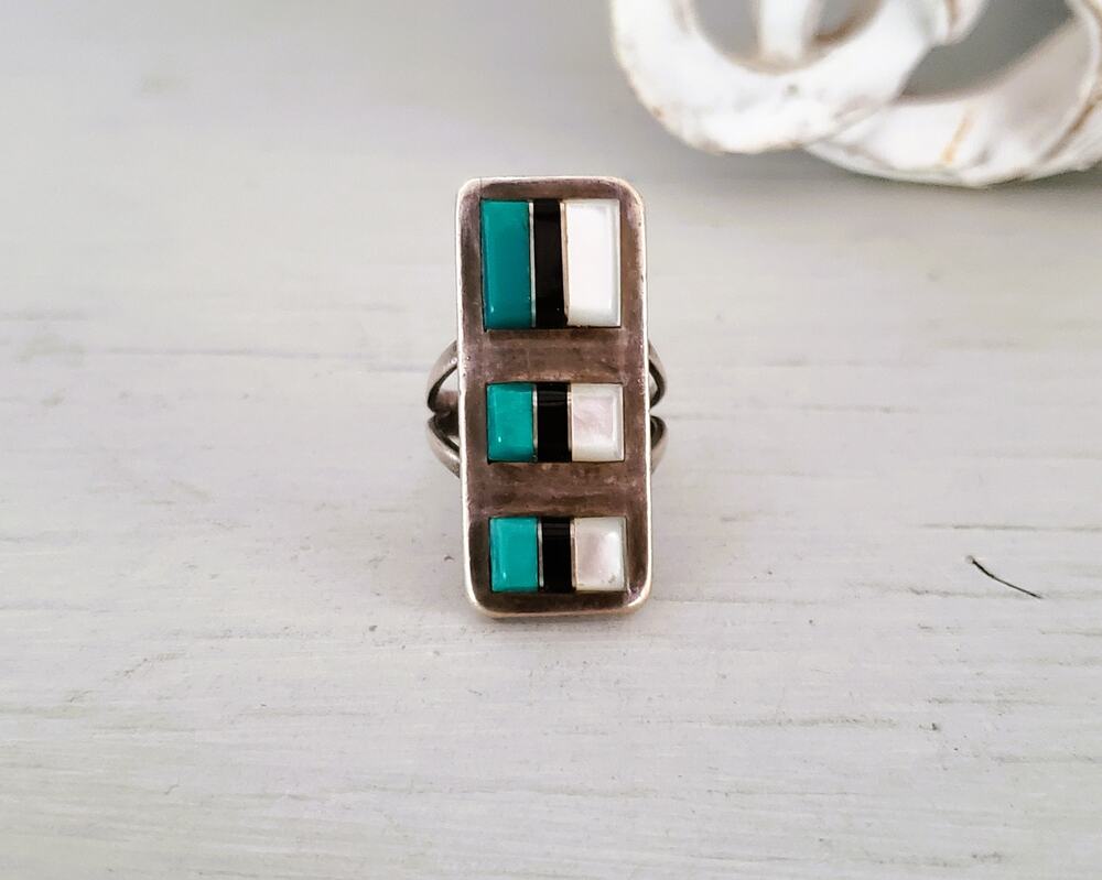 Vintage Native American Zuni WJ Panteah Ring